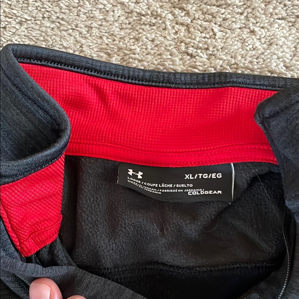 Under Armour Black and Red Pullover - Picture 2 of 3